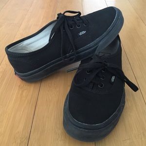 All black VANS authentic sneakers