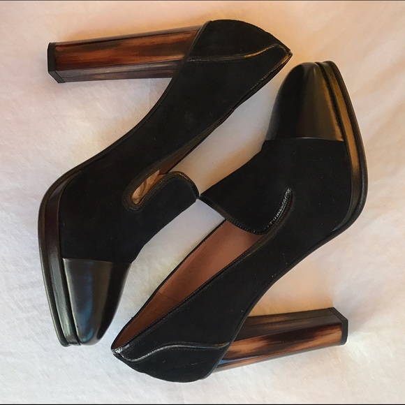 Dries Van Noten Suede Tortoise Shell Heels - Picture 2 of 4