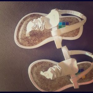 White sandals baby girl size 3