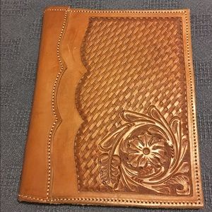 Hand made leather notebook cover