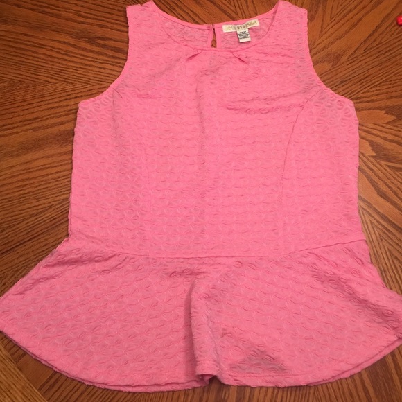 Pink peplum shirt