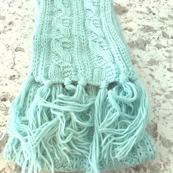Mint Green Knit Scarf