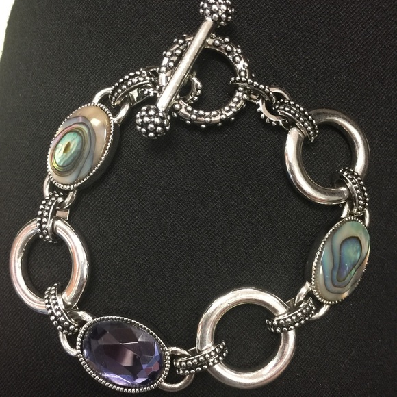 Lia Sophia abalone toggle bracelet