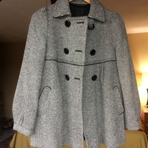 Black and white coat
