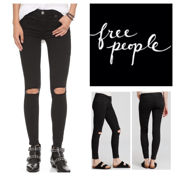 Free People Denim - Free People Destroyed Stretchy Skinny Jeans.  NWT.