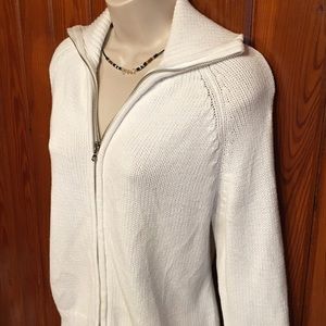 //Isaac Mizrahi\\ White Cardigan