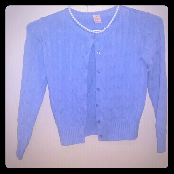 Girl's Cable knit button sweater - Picture 1 of 3