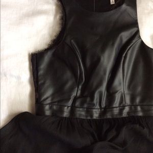 Leather & Lace Tulle dress