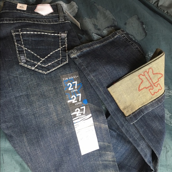 Women's 27 long Tin Haul Jeans New Tags on