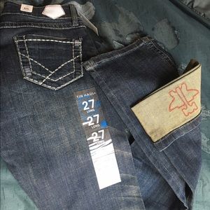 Women's 27 long Tin Haul Jeans New Tags on