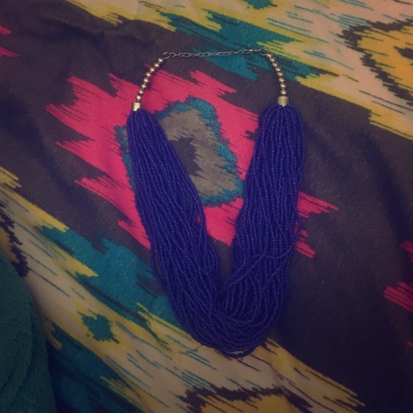 Cobalt Blue Short Chunky Necklace