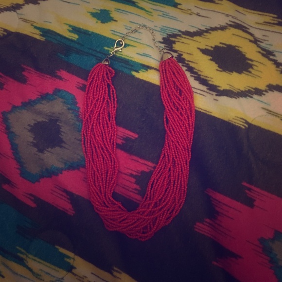 red Chunky necklace