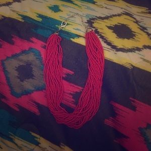 red Chunky necklace