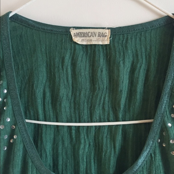 American Rag Rhinestone Tank Top in Green - Picture 2 of 3