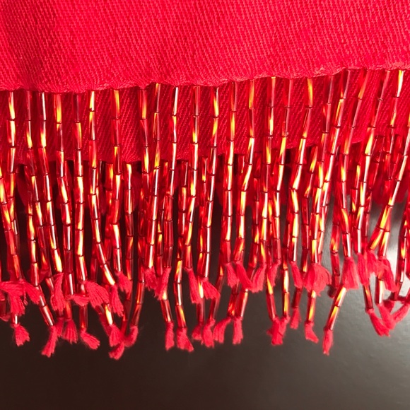 Red sparkly scarf shawl wrap