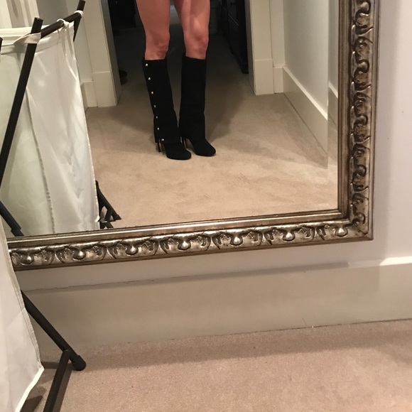 Stuart weitzman black suede boots