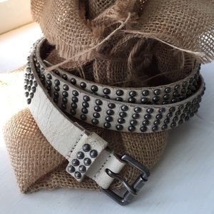 White Studded Belt, JCrew