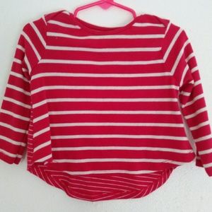 Old Navy Pink/White Striped Long Sleeve