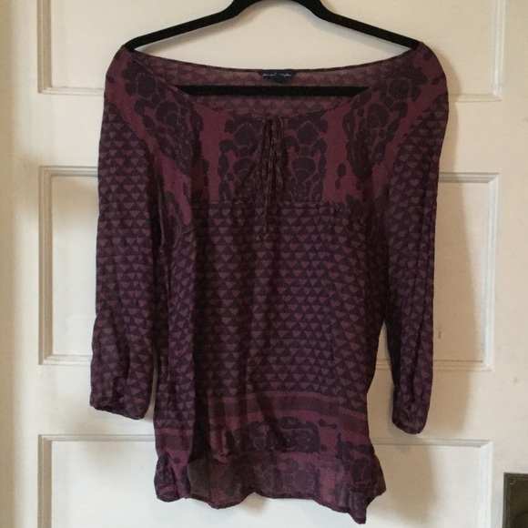 Long sleeve purple blouse