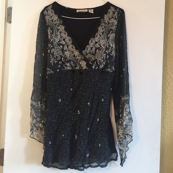 Sheer flowy blouse