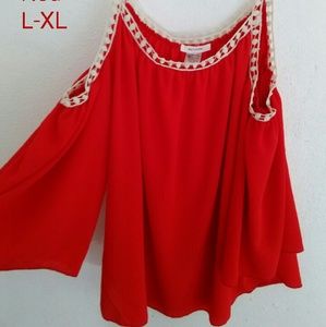 Red Off The Shoulder Blouse