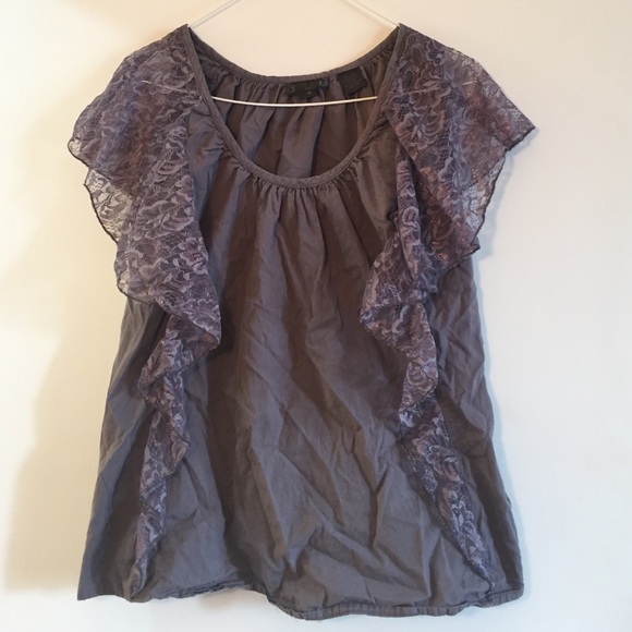 Grey lace tank