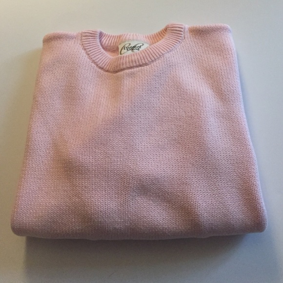 Essential Elements Sweaters - Essential Elements Light Pink Cotton Sweater