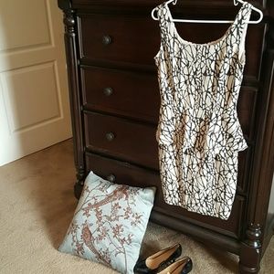 Bar III sleeveless peplum cocktail dress