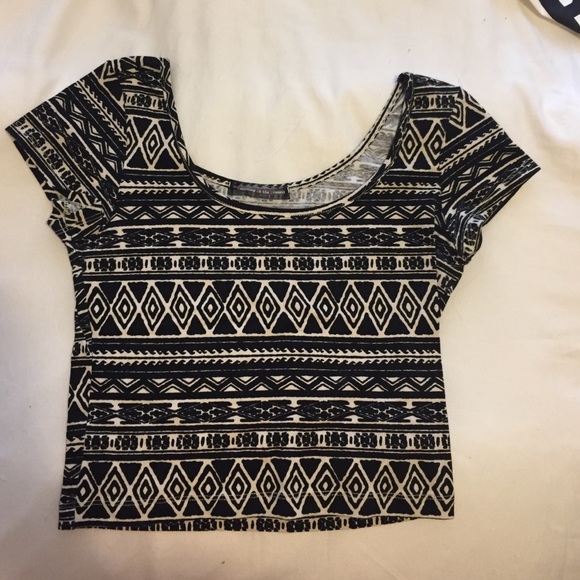 Tribal print crop top