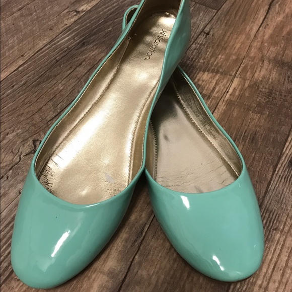 Mint colored flats
