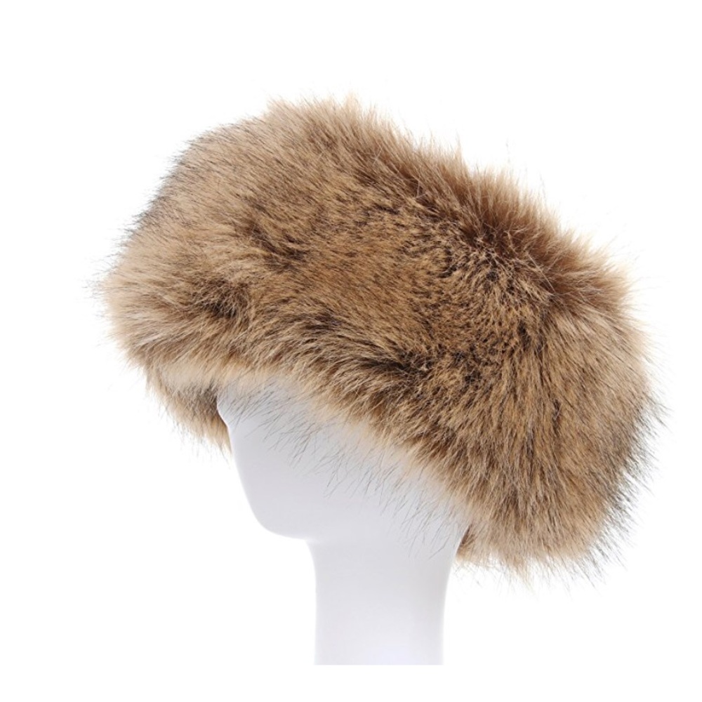 Faux Fur Headband w/ Stretch Winter Earwarmer