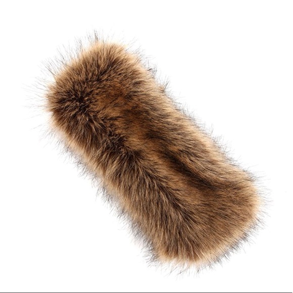 Faux Fur Headband w/ Stretch Winter Earwarmer - Picture 2 of 4