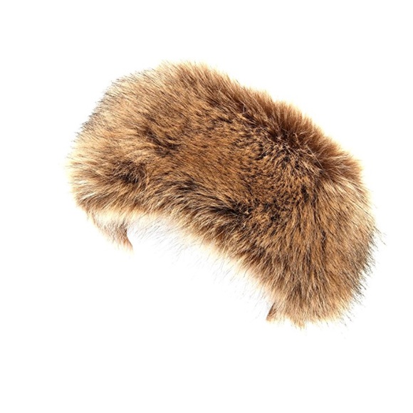 Faux Fur Headband w/ Stretch Winter Earwarmer - Picture 3 of 4