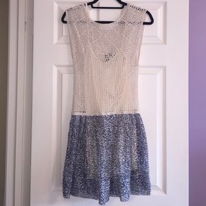 Crochet/chiffon dress