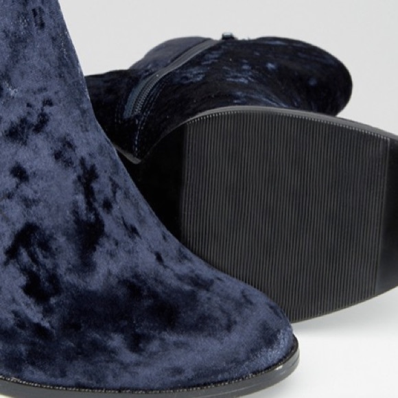 Velvet High Ankle Boots - Picture 3 of 3