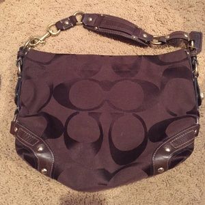chocolate brown Coach purse