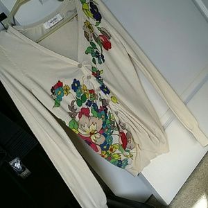 Light button down sweater