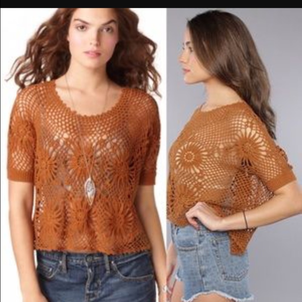 Free People 'Bloom Crochet' top Small
