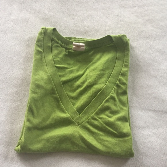 Hollister green V-neck shirt