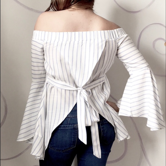 Tops - Off the shoulder bell sleeve top