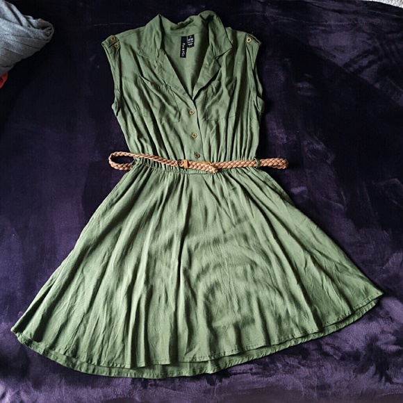 Olive green dress
