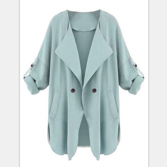 Cupshe light blue blazer nwot