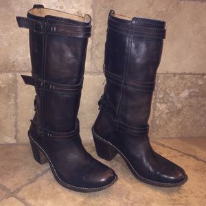 Frye Carmen Triple Strap Boots sz 9