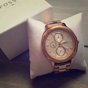 Ladies Gold Fossil Watch