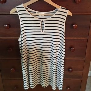 Black and white striped tank