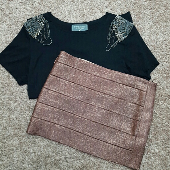 Haute Hippie bandage mini  skirt