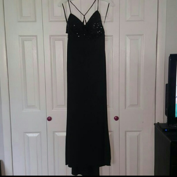Sexy long black formal dress