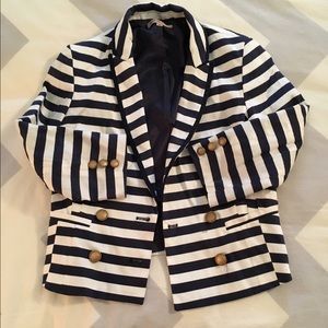 Striped Crop Blazer