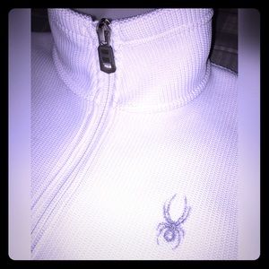 Spyder core sweater jacket base layer white zip XS