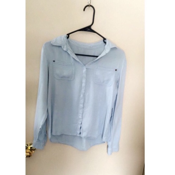 Blue Button Down - Picture 3 of 3